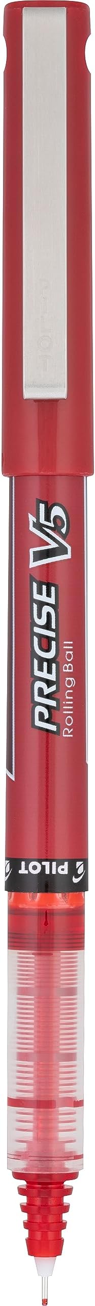 Pilot Precise V5 Stick Liquid Ink Rolling Ball Stick Pens, Extra Fine Point Red - Image 3