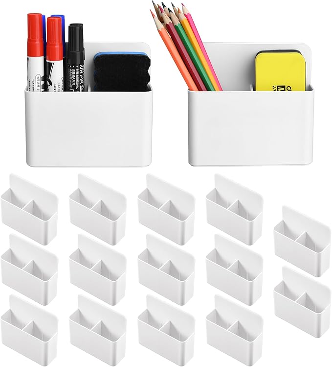 Mabrasse 16p Magnetic Dry Erase Marker Holder, Pen and Eraser Holder by Marbrasse