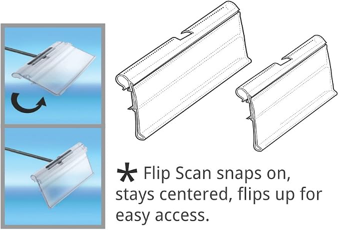 Azar 700842 1.5" x 2" Flip Scan Label Holder, 50 Pack - Image 2