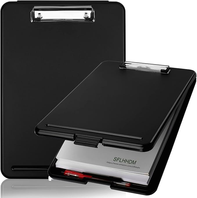Clipboard with Storage, Storage Clipboard with Clip, Clipboards Foldable by SFLHHDM
