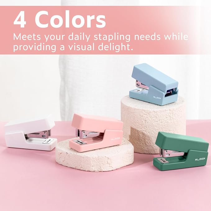 NUSIGN Mini Stapler with 830 Staples, Small Cute Desk Staplers, 25 Sheet - Image 6