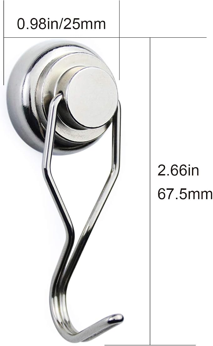 DIYMAG Magnetic Hooks, 80LBS Heavy Duty 6 Pack 2026 Cruise Ship Essentials | - Image 3
