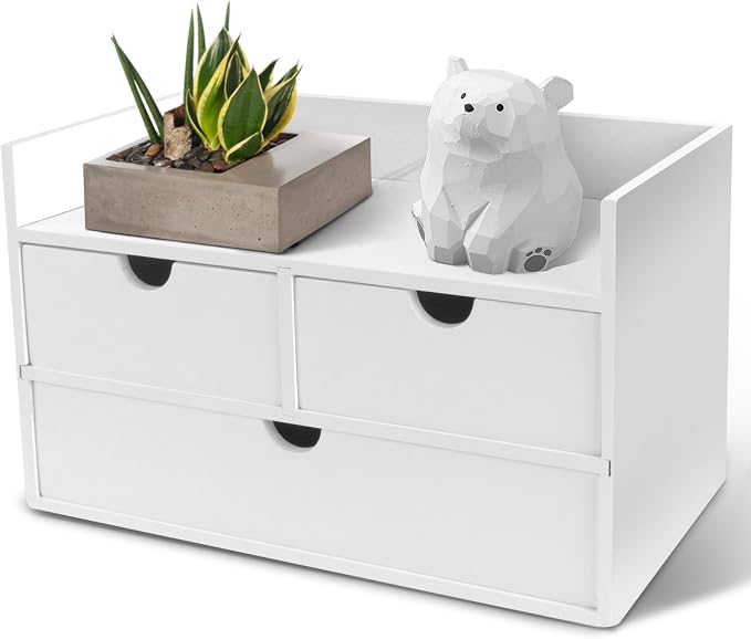 Charmewooden Bamboo Desk Organizer 3 Drawer by Charmewooden