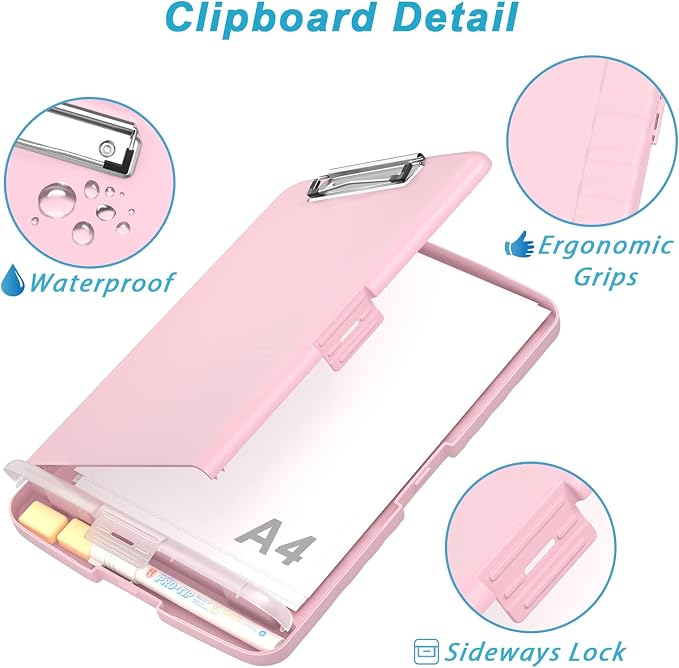 Rimilak Clipboard with Storage, 8.5 x 11'' High Capacity Clip Board, - Image 5