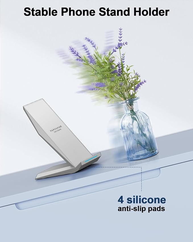 Fast Wireless Charger, NANAMI Wireless Charging Stand Compatible iPhone 17/17 - Image 7