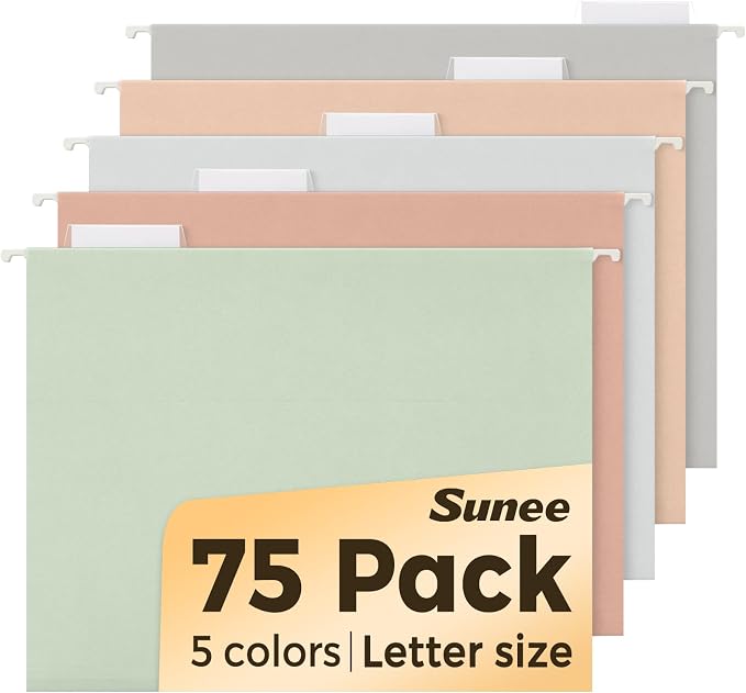 SUNEE Hanging File Folders, Pastel Colors by SUNEE