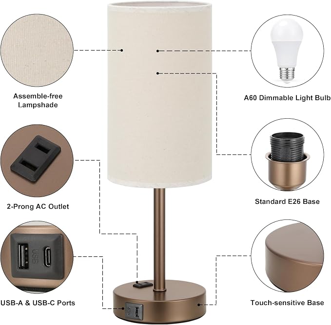 Fenmzee Touch Table Lamp - Image 5