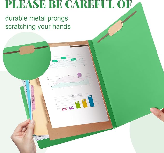 Skyygemm 12 Pcs Classification Folders 3 Pocket Dividers Letter Size Employee - Image 3