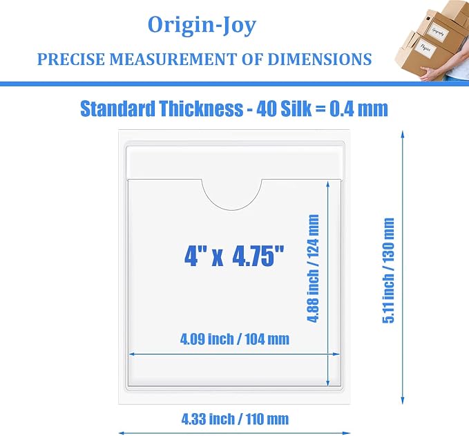 Origin-Joy 60 PCS Self Adhesive Index Card Pockets - Image 2