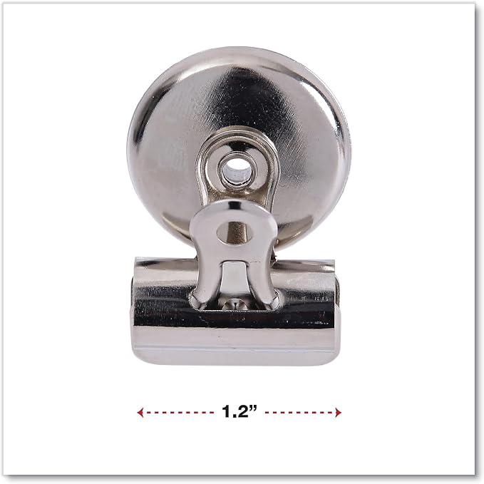 Universal 31260 Bulldog Magnetic Clips, 7/16-Inch Capacity, 1 1/4-Inch Wide - Image 2