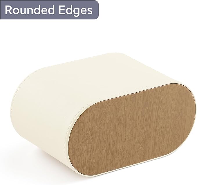 PU Leather Pen Holder for Desk, Small Remote Control Holder Pencil Cup Multifunctional Desktop Organizer Caddy for Home School Office Desk Accessories - 2 Compartments (Beige)-DeskLoop Office