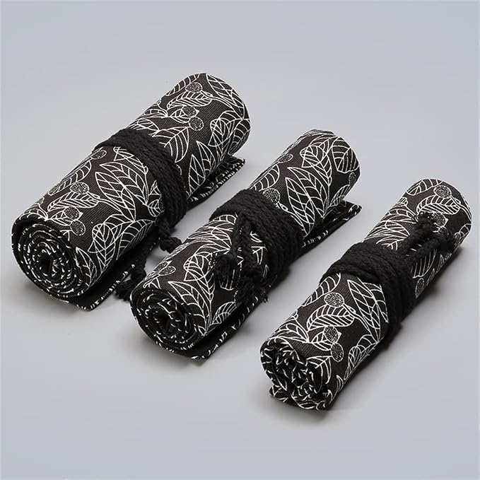DIYOMR 24/36/72 Slots Pencil Wrap Pencil Rolls, Artist Colored Pencils Roll Up - Image 4