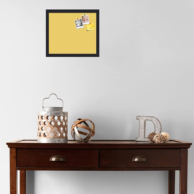 PinPix 15x13 Inch Cork Bulletin Board. This Decorative Framed Pin Board Comes with Honey Pastel Design and a Satin Black Frame. Ideal for Home Office Decor or Message Board (PinPix-1810)-DeskLoop Office