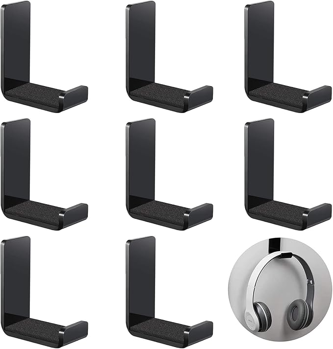 Weewooday 8 Pcs Headphone Hanger Headphone Holder Wall Hook School Classroom by Weewooday