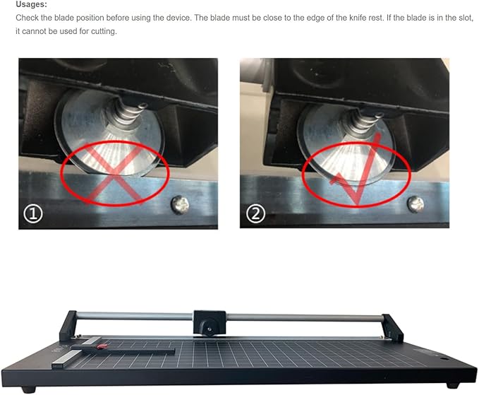 CALCA 24 Inch Precision Rotary Paper Cutter Paper Trimmer 24 inch Manual Sharp Photo Paper Trimmer and Cutters-DeskLoop Office