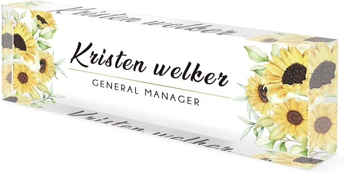 Personalized Office Name Plate for Desk, Custom Employee Appreciation Gifts by Custom