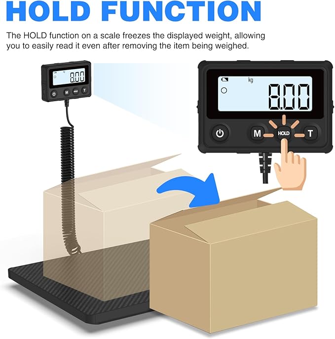 MAXUS Shipping Scale 440LB/10g Accuracy, Postal Scale for Packages with Hold and Tare Funtion, Digital Postage Scale for Luggage Warehouse Market & Home Use-DeskLoop Office