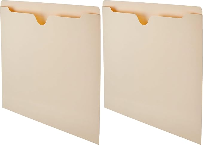 Amazon Basics File Jackets for Organizing Documents, Reinforced Straight-Cut Tab by AmazonBasics