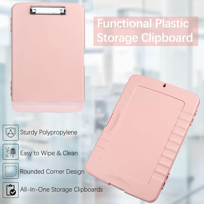 Meiikun Clipboard with Storage, Plastic Clipboards 8.5x11 with Pen Holder - Image 6