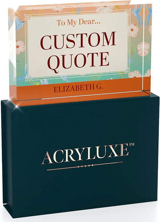 Personalized Gifts, Custom Quote Block Letter Board, Crystal-Clear Acrylic by MySignCenter