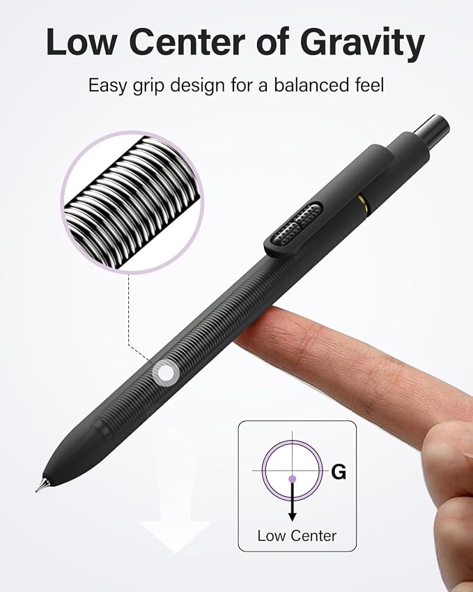 inkipen- 16 Pack Pens, Gel pens Black Ink, Fine Point, Quick-Drying Smooth - Image 6