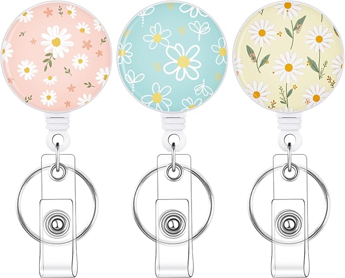 BESARME 3 Pack Retractable Badge Reels by BESARME