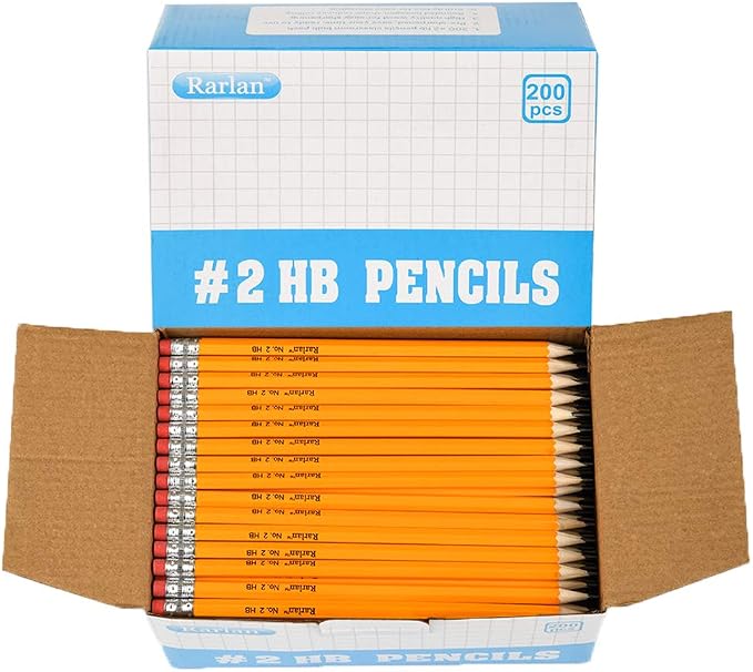 Rarlan Wood-Cased #2 HB Pencils, Pre-sharpened by Rarlan