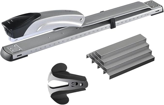 Long Reach Stapler, with 2000 Staples & Stapler Remover Full Strip，20-25 Sheet by Craftinova