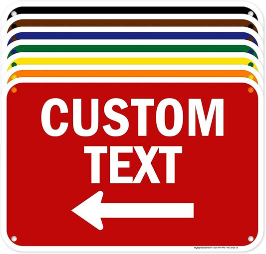 Custom Arrow, Custom Directional Sign, Left Arrow, 12x18 Inches, 55 mil thick by MySignCenter
