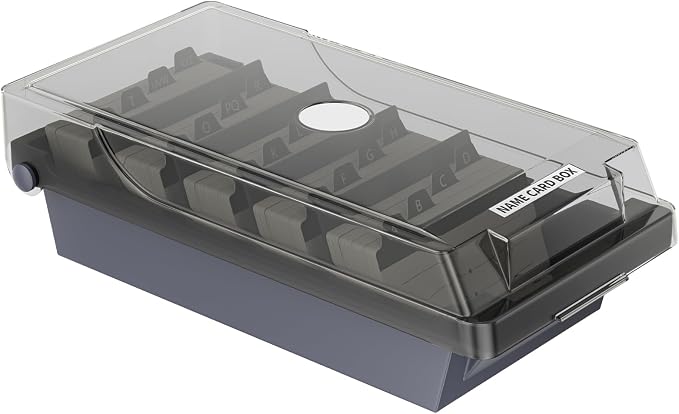 Uniclife Business Card Holder for Desk, Large Plastic Business Card Organizer - Image 8