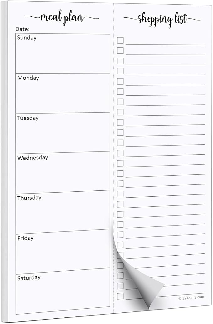 321Done Meal Planning Notepad by 321Done
