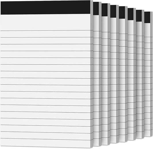 8 Pack Note Pads 4x6 Inch Paper of White Small Notepads by NotePads