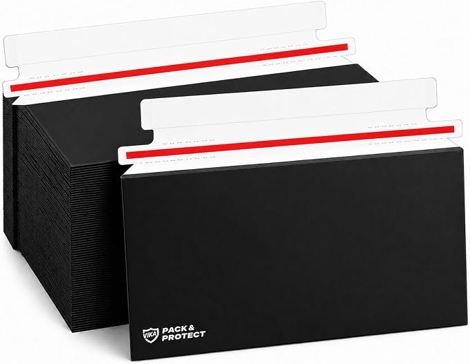 VIKA 100 Pack Trading Card Shipping Envelopes 7"x4.35", Self-Adhesive, Premium by VIKA