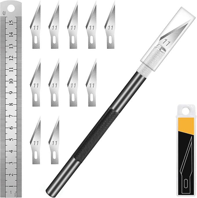 DIYSELF Craft Knife with 10 Extra #11 Blades, Precision Hobby Knife Set with by DIYSELF