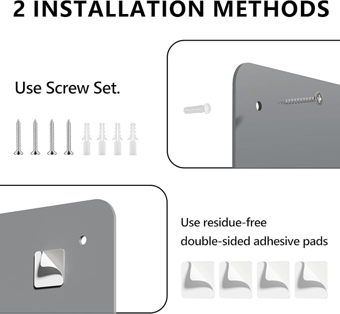 2 Pack Magnetic Board for Wall, 17.5" x 11.4" Magnet Bulletin Memo Board - Image 4