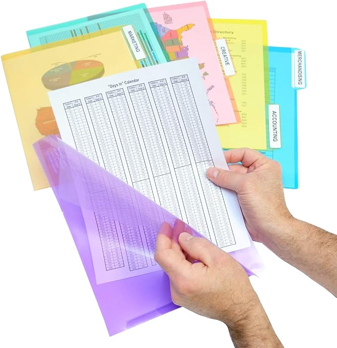 Ultimate Office PocketFile Clear Poly Document Folder Project Pockets, Letter by UltimateOffice