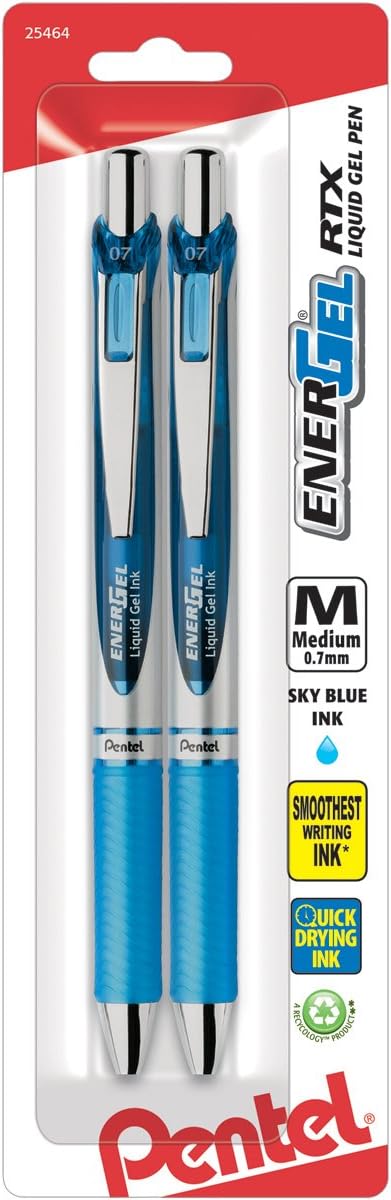 Pentel EnerGel Deluxe RTX Retractable Liquid Gel Pen, Medium Line, Metal Tip by PentelofAmerica