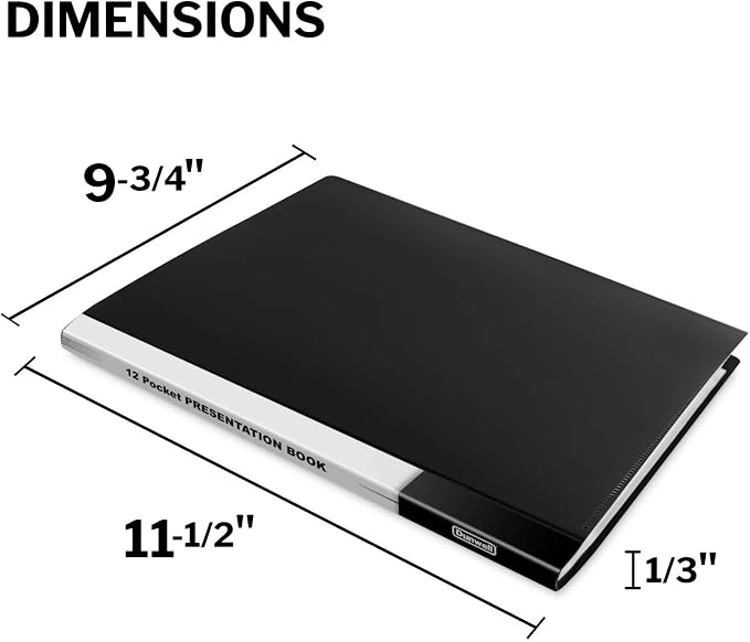 Dunwell Presentation Binder 12-Pocket, Displays 24 Pages, 8.5x11 Portfolio - Image 6