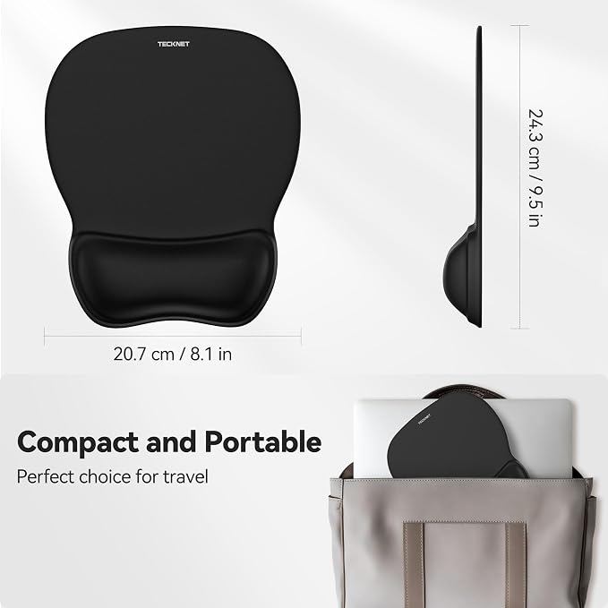 TECKNET Gel Mouse Pad with Wrist Rest, Ergonomic Office Mousepad with Wrist - Image 6