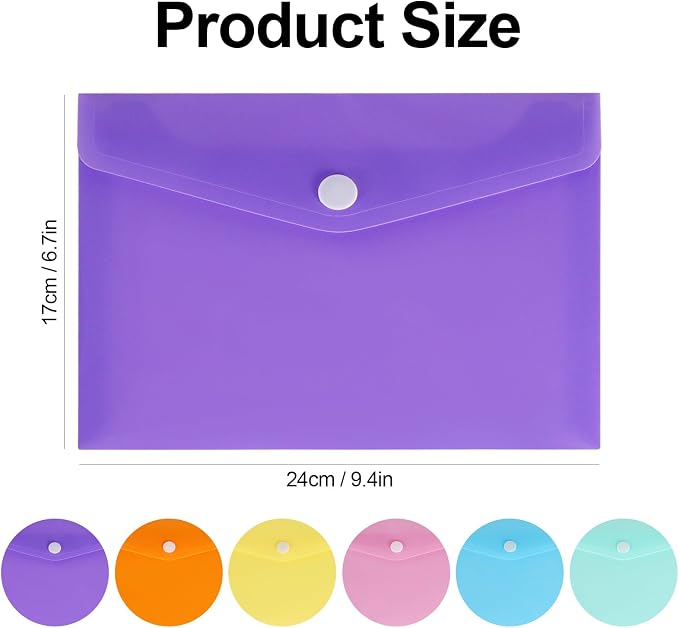 Plastic Envelopes 10 Pack Clear Document Folders，Plastic Envelopes - Image 7