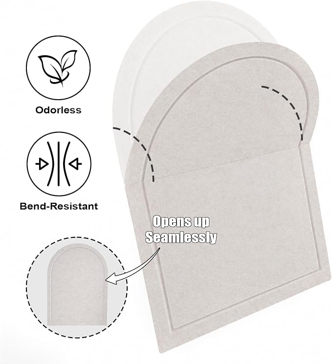 Arched Felt Bulletin Board, Sized 24" x 18" Cork Board Alternative Grooved Edge - Image 9