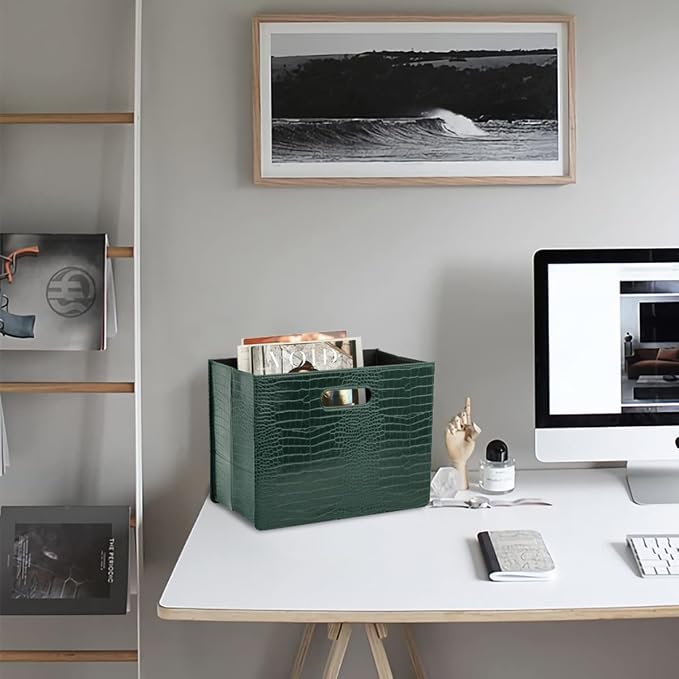 HofferRuffer Magazine Basket Holder, Foldable Magazine Rack, Document File - Image 3