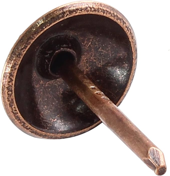 Piutouyar 200 Pcs Copper Upholstery Tacks Antique Metal Thumb Tacks Round Head - Image 4