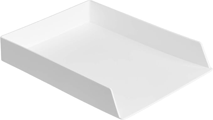 Amazon Basics Rectangular Plastic Desk Organizer Bundle, 3 Pieces Letter Tray - Image 2