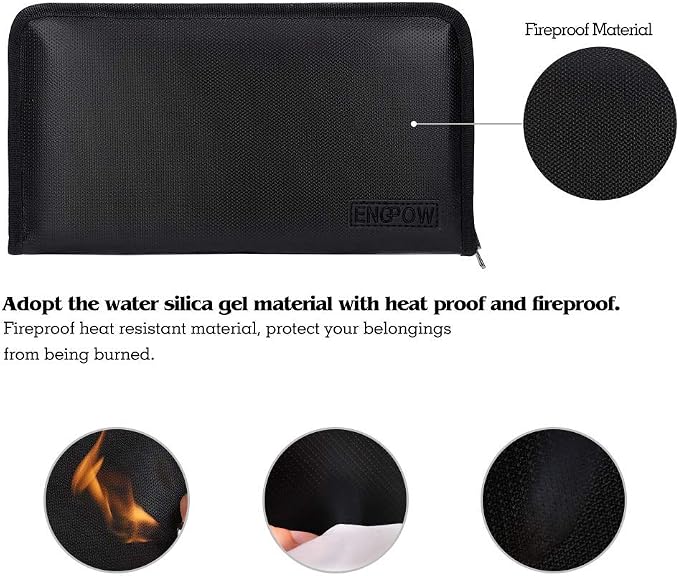 ENGPOW Expanding File Folder A5 Size Document Organizer Fireproof Money Bag 13 - Image 6