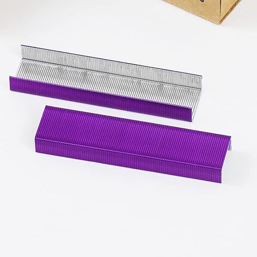 Purple 26/6 Standard Staple Set 12mm Width 1000/Box 4 Boxes/Pack 4000 Count - Image 3