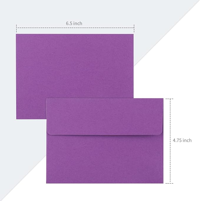Granhoolm 100 pack 4x6 Envelopes, A6 Invitation Envelopes 6.5 x 4.75 - Image 3