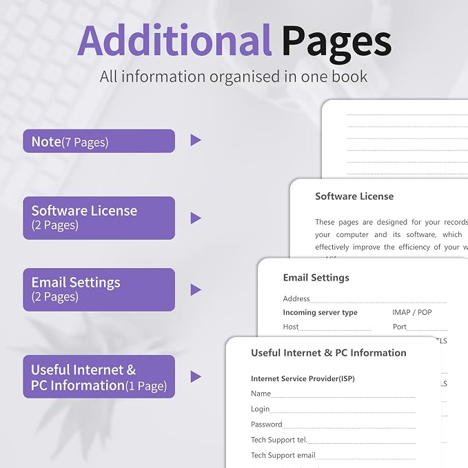 Blugool Password Book with Alphabetical Tabs, Password Keeper Book - Image 5