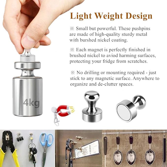Refrigerator Magnet Push Pin - Image 3