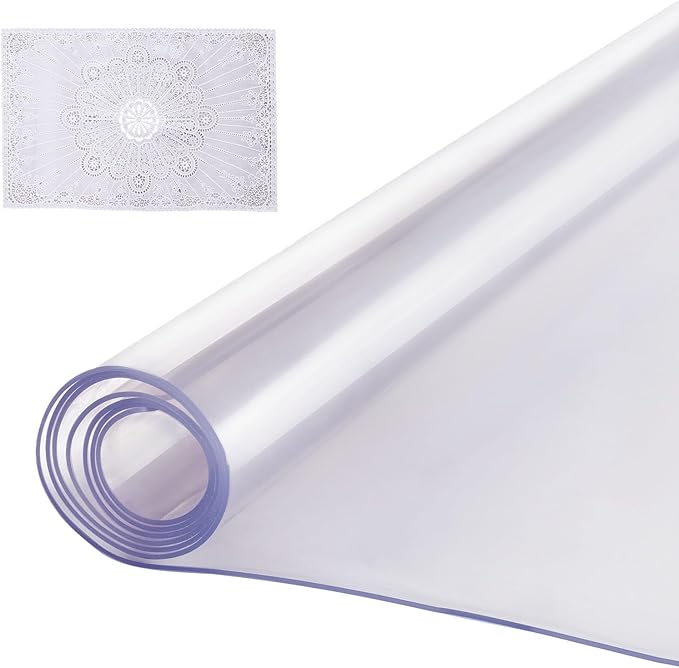 VEVOR Plastic Table Cover, 40 x 60 Inch 2.0 mm Thick Clear PVC Table Protector by VEVOR